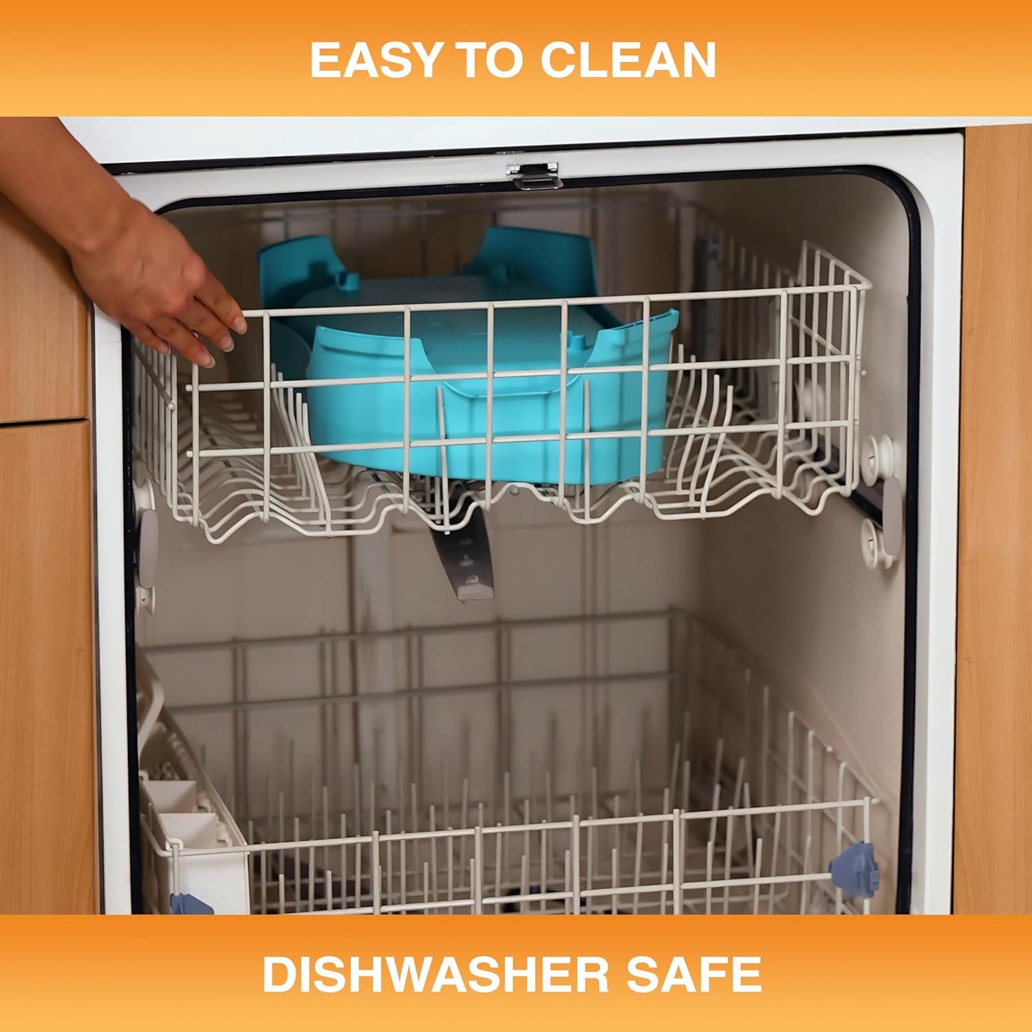 Extra Large Water Bowl for Dogs, Outdoor Dog Water Bowl (1.25 Gallon XL Capacity), Big Trough Style Food Dish for Indoors or Outside, No Spill Large Dog Bowls, Aquamarine